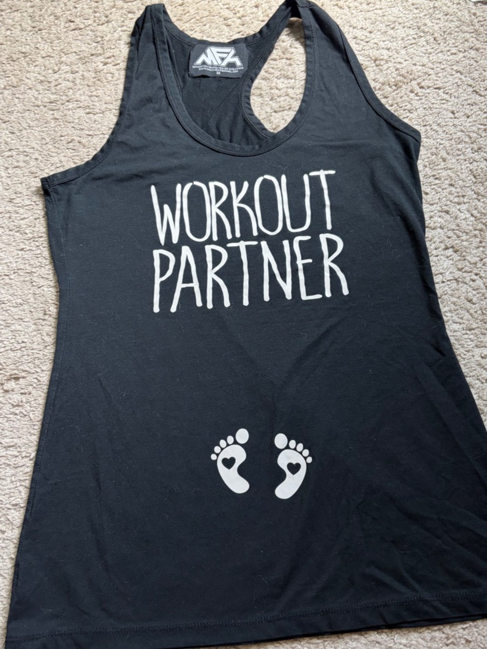 FA Black 'Workout Partner' Racerback Tank